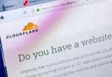 Photo of the Cloudflare website accessed using a web browser on a PC 