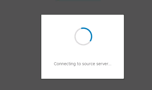 Machine generated alternative text:
Connecting to source server... 