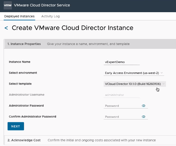 Configure your VMware Cloud Director Instance