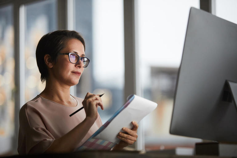 Employee in office