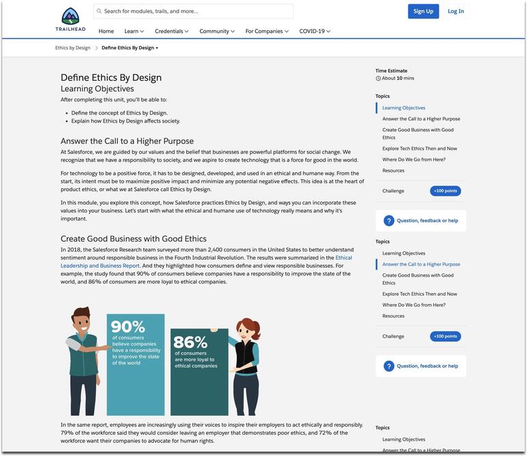Salesforce Trailhead: Define Ethics By Design
