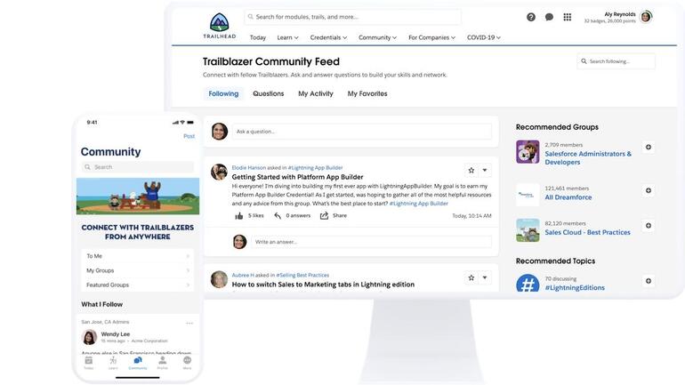 Trailblazer Community Desktop and GO screens