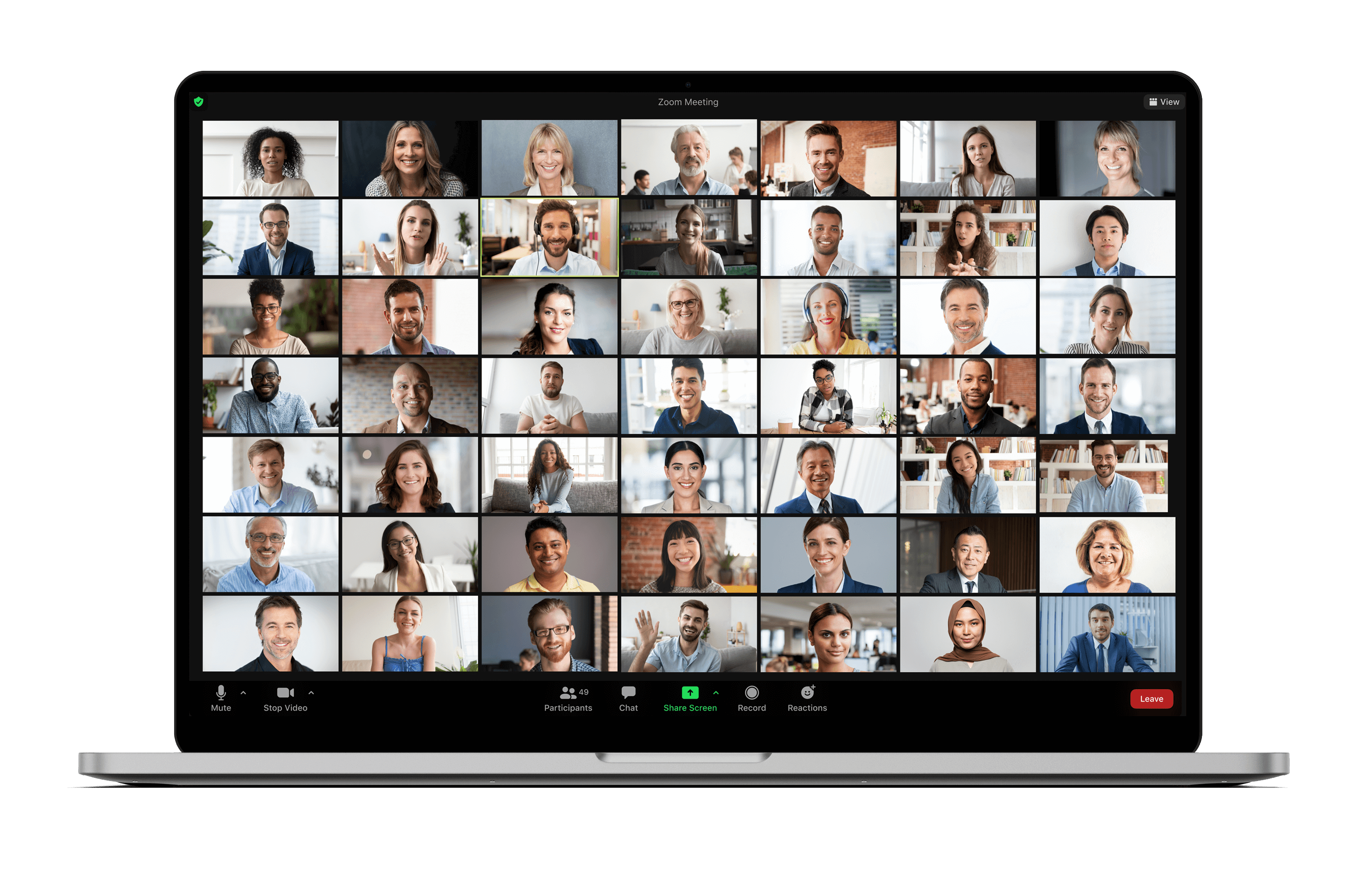 People on a Zoom conference call.