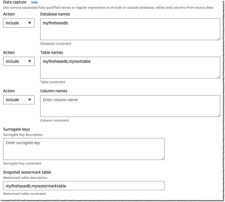 Create Firehose Stream - screen 3