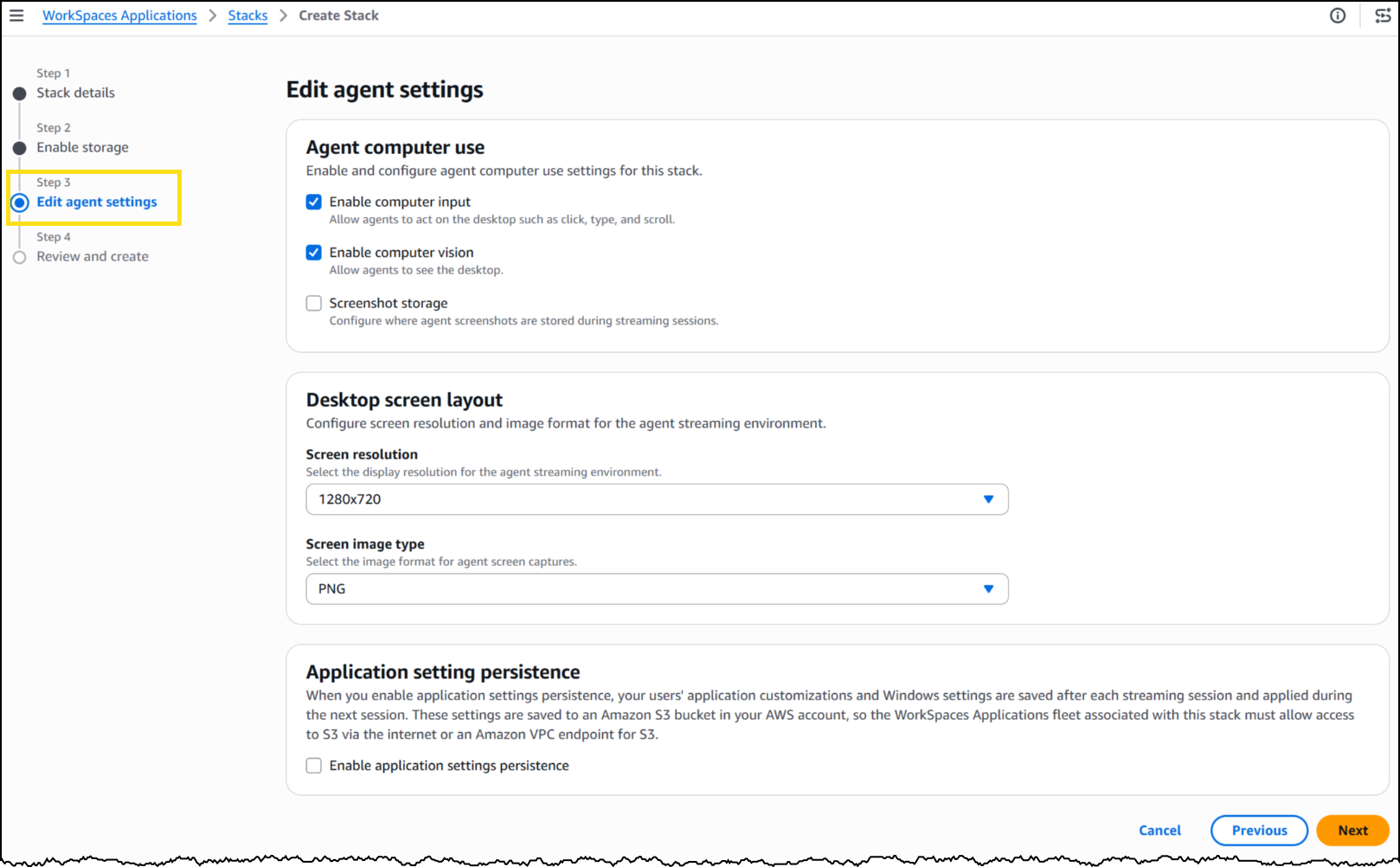 Workspaces Screenshot